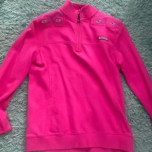 Hot pink vineyard vines half zip crewneck!